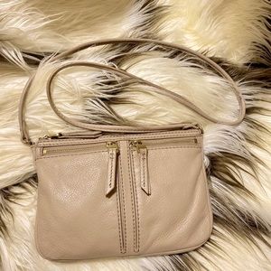 Fossil leather crossbody bag. 7”x 10” x 1”